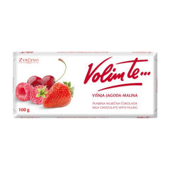 Zvecevo Volim Te Körsbär,Jordgubb & Hallon 100g