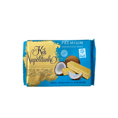Wafers-Spröda cremefyllda rån kex med god kokossmak 175g