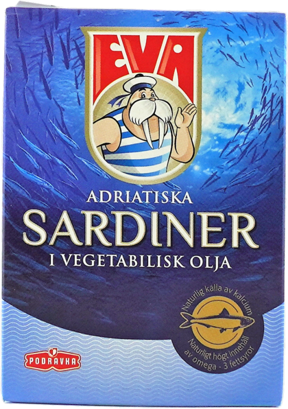 Eva Sardiner i Vegetabilisk Olja 100g