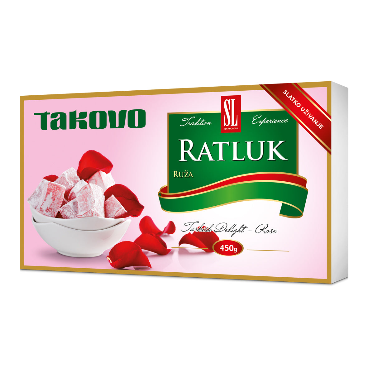 Takovo Ratluk med rosarom -Turkish delight 450g